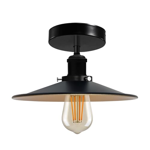 Modern Semi-Flush Mount Industrial Ceiling Light - 6267-0