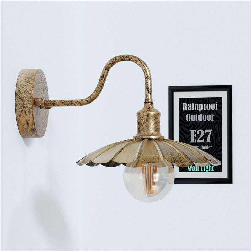 Vintage Umbrella shade Wall Light for Outdoors_22cm Rainproof Design~6226