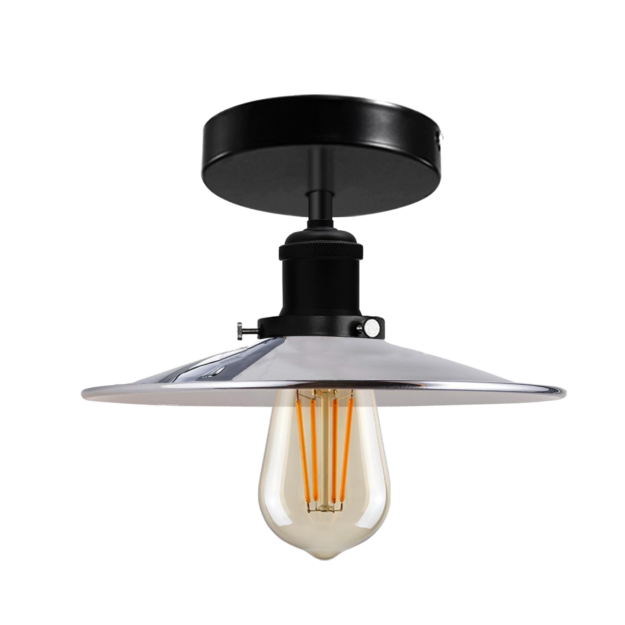 Modern Semi-Flush Mount Industrial Ceiling Light - 6267-20