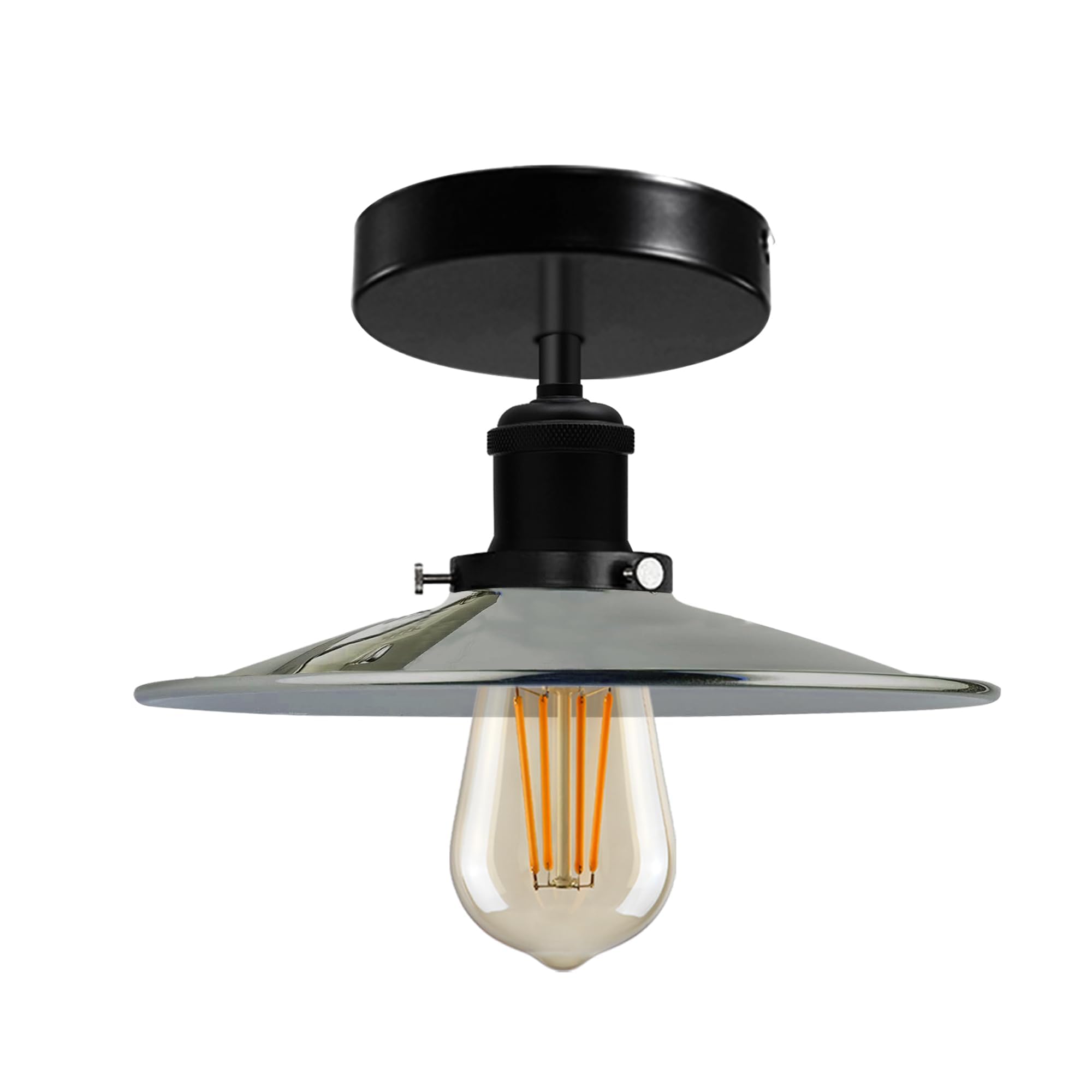Modern Semi-Flush Mount Industrial Ceiling Light - 6267-23