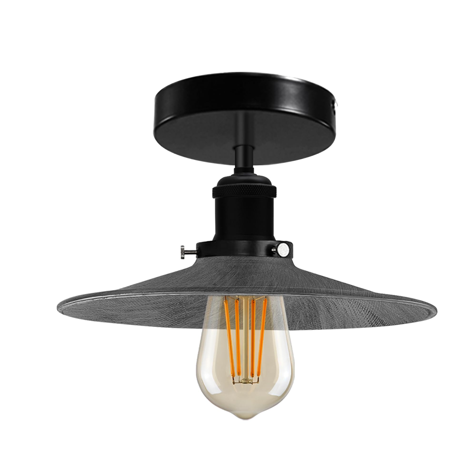 Modern Semi-Flush Mount Industrial Ceiling Light - 6267-19