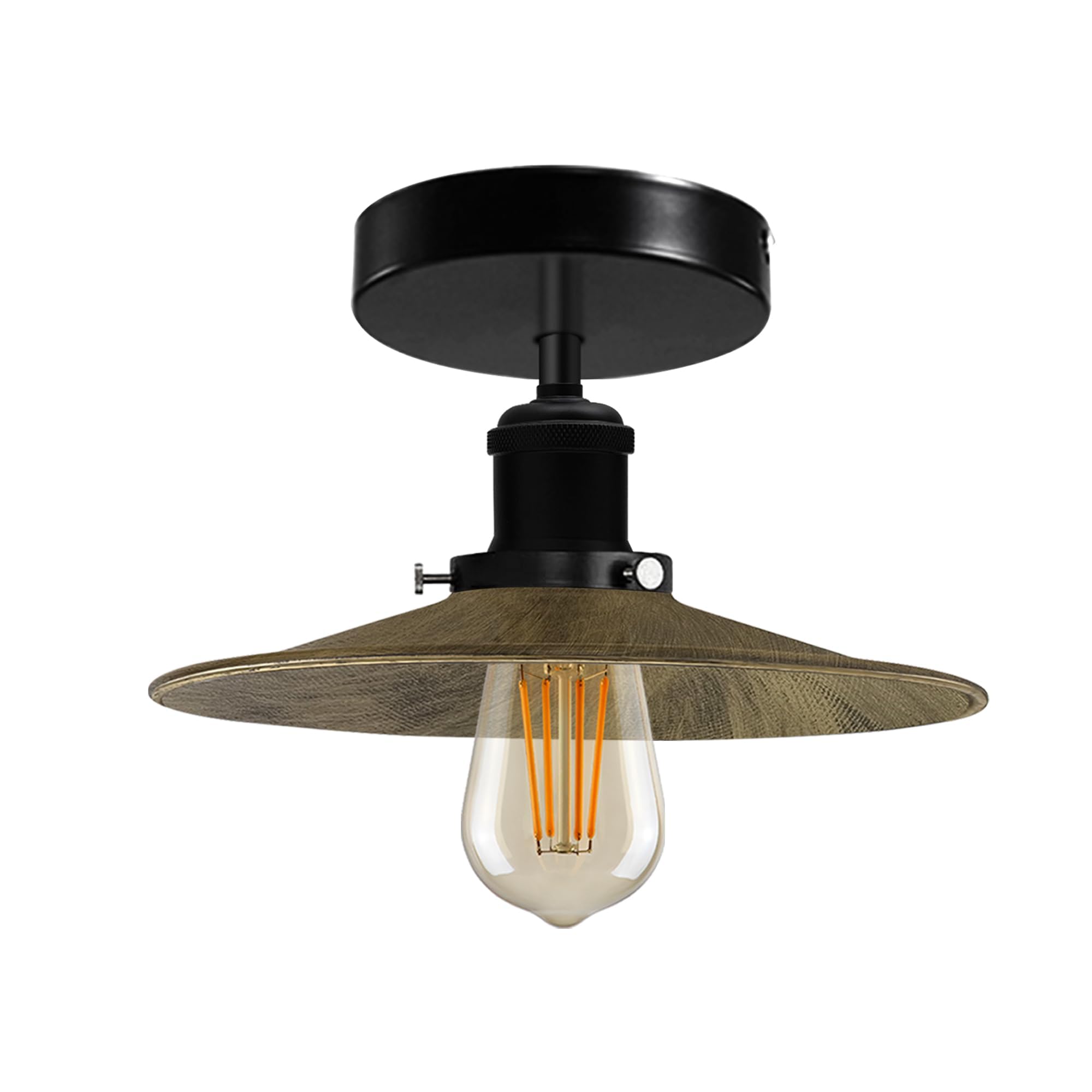 Modern Semi-Flush Mount Industrial Ceiling Light - 6267-16
