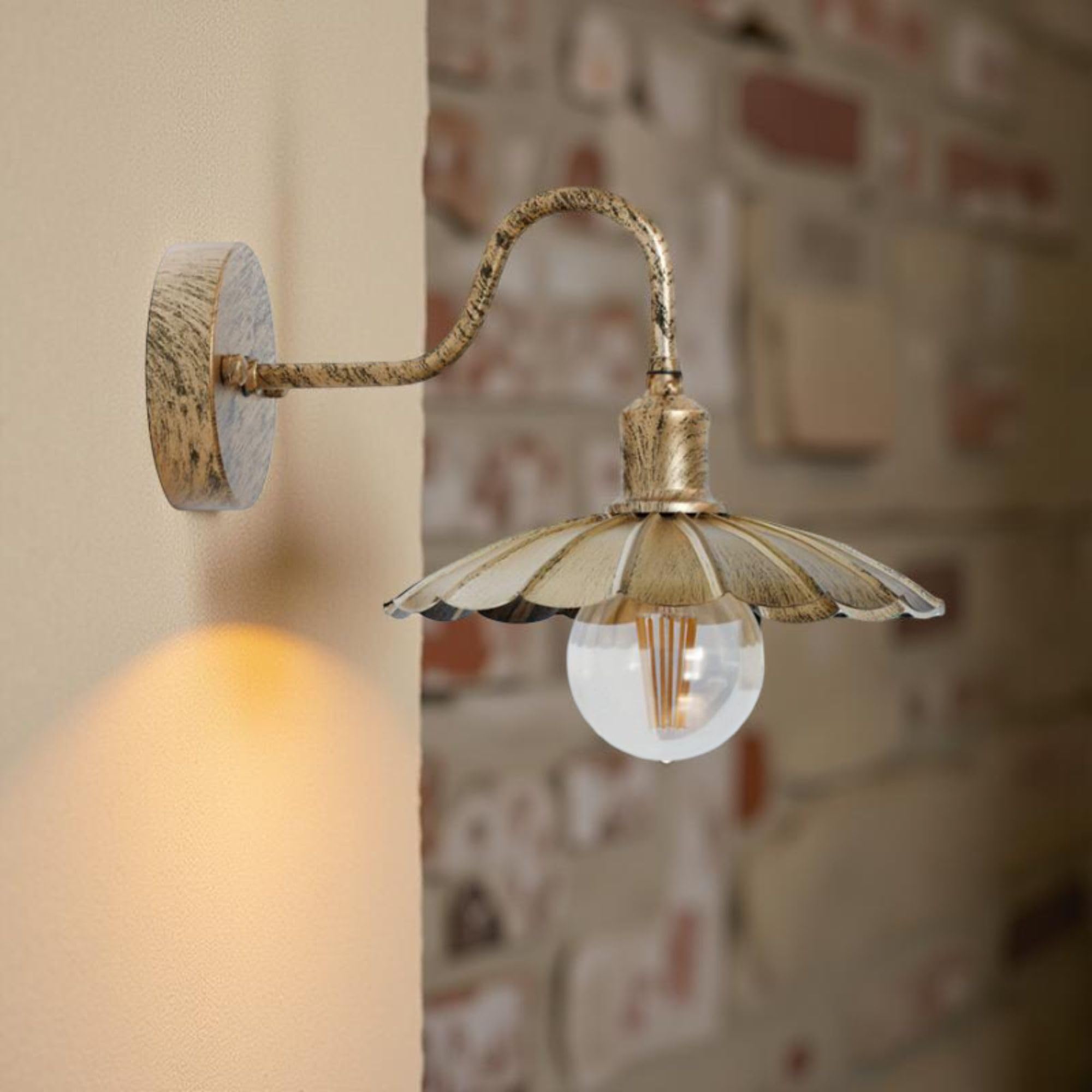 Vintage Umbrella shade Wall Light for Outdoors_22cm Rainproof Design~6226
