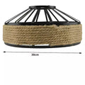 Rattan-Style Boho Hemp Lampshades ~5941