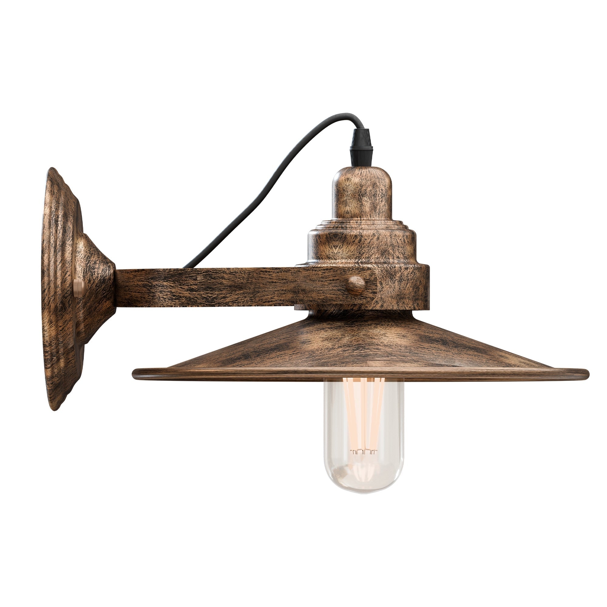 Wall Mounted Adjustable Swing Arm Sconce Light Fixture Flat Shade Lamp~6053