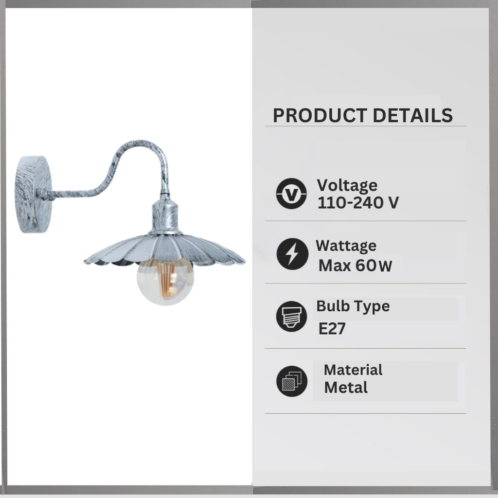 Vintage Umbrella shade Wall Light for Outdoors_22cm Rainproof Design~6226